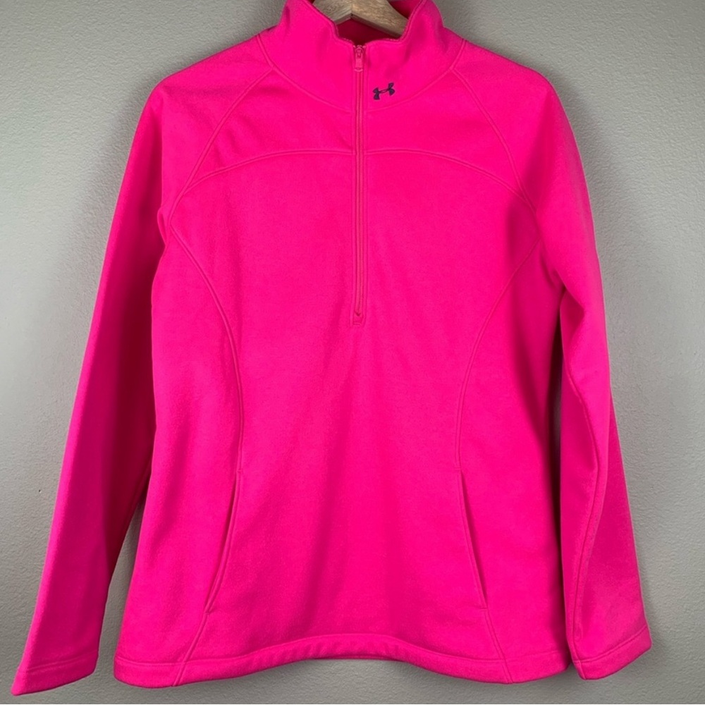 • Under Armour • Hot Pink Half Zip Sweatshirt